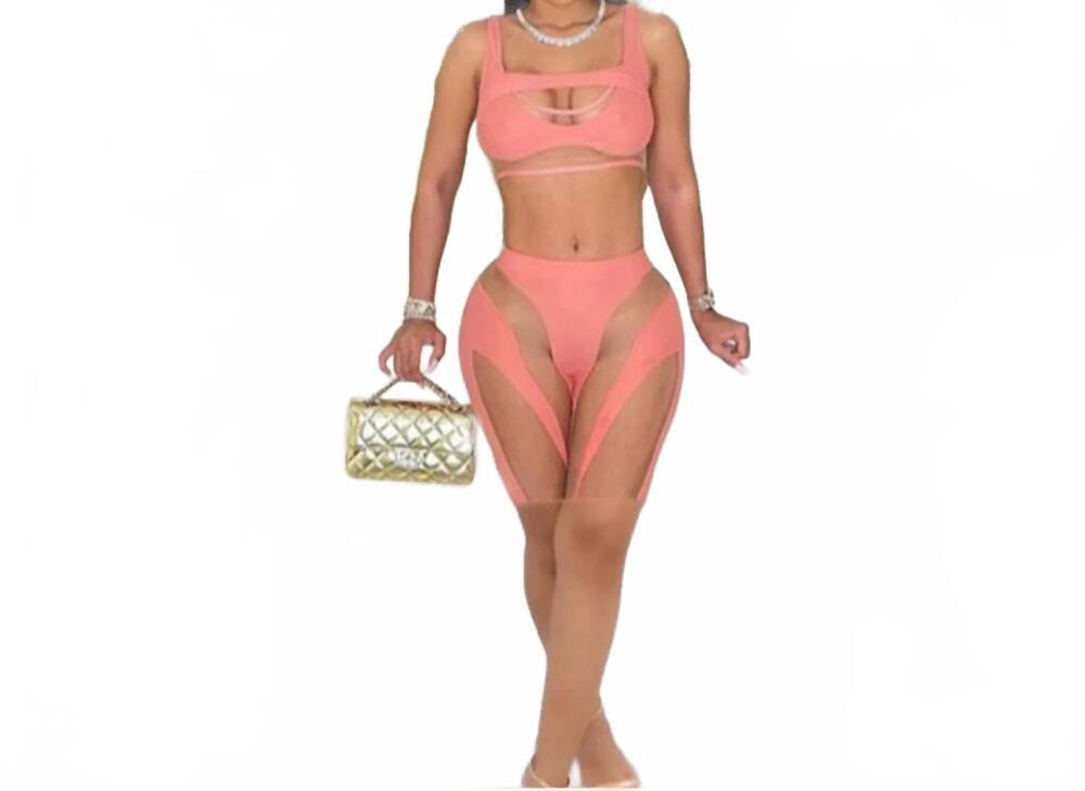 NEW DO MY SELF party two-piece pant set in pink